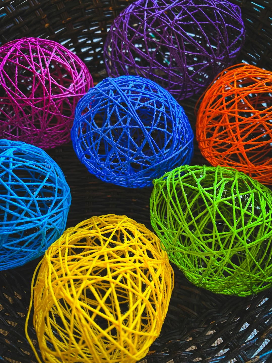 colorful jute base